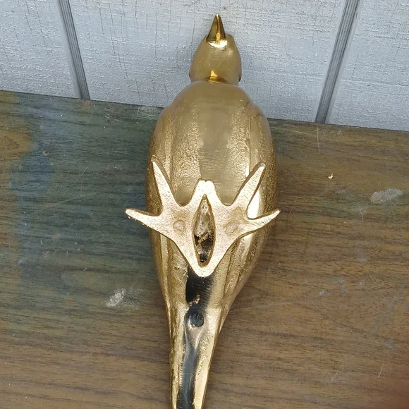 Unique Vintage Gold Bird Figurine